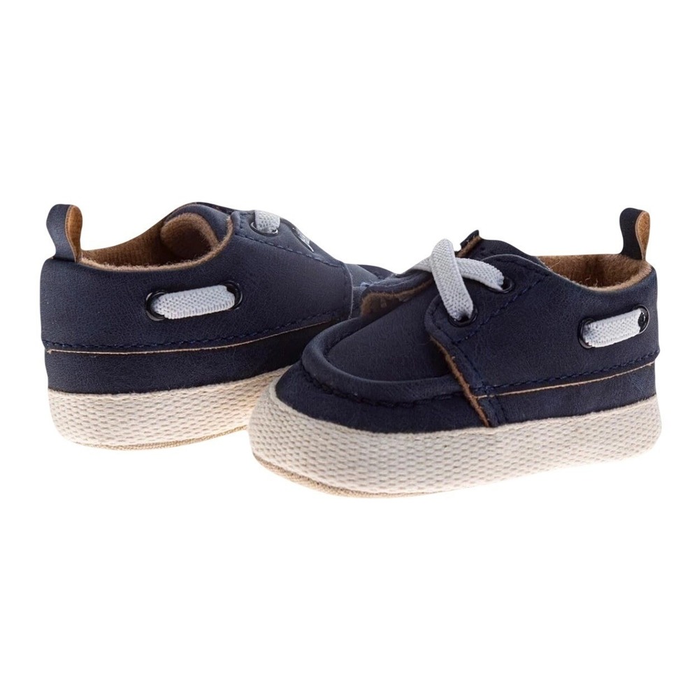 Josmo Unisex Infant Baby Size 3 Casual Sneakers Slip On Crib Shoes Navy Blue